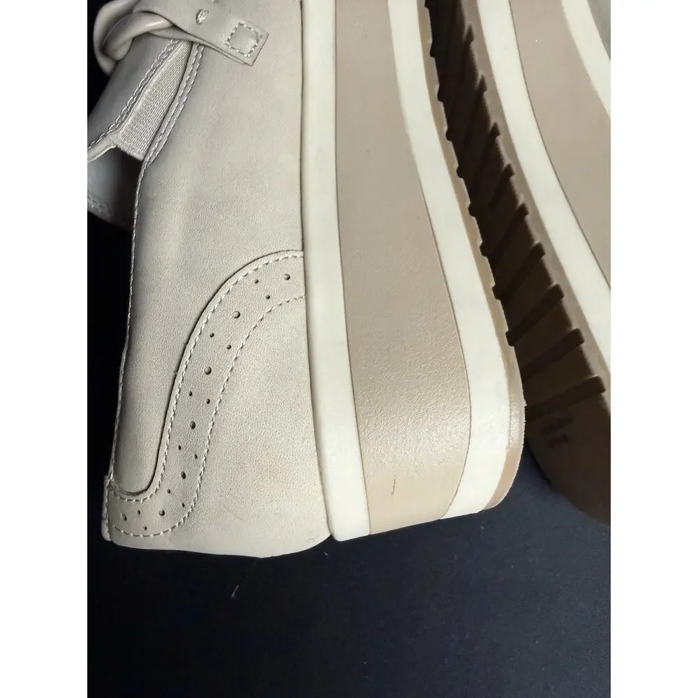 DV Dolce Vita Platform Loafers Beige Chain Slip On Shoes Women’s Size 9